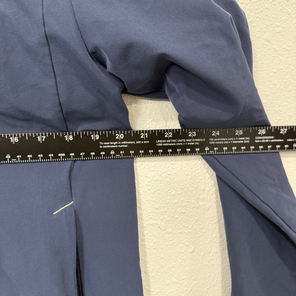 Nike Mens Quarter Zip Windbreaker Navy Blue Tan Colorblock Pullover Small - Picture 6 of 8